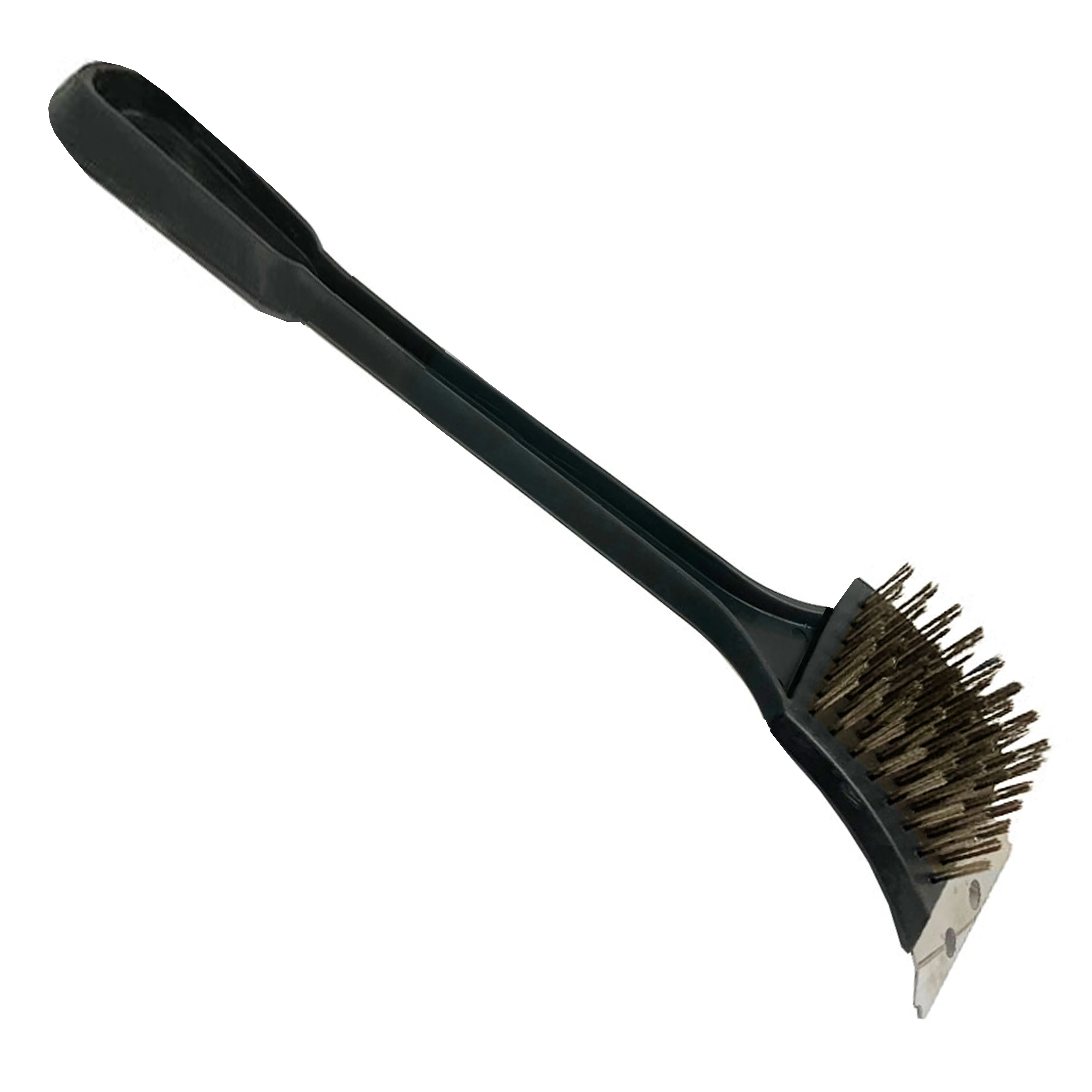 2 Pc Brass Bristle BBQ Grill Brush Cleaning Scraper Barbeque Steel Heavy Duty