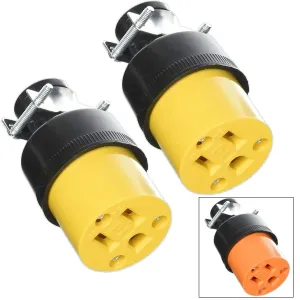 2 Pc Female Extension Cord Repair Replacement Electrical Plugs End Heavy Duty