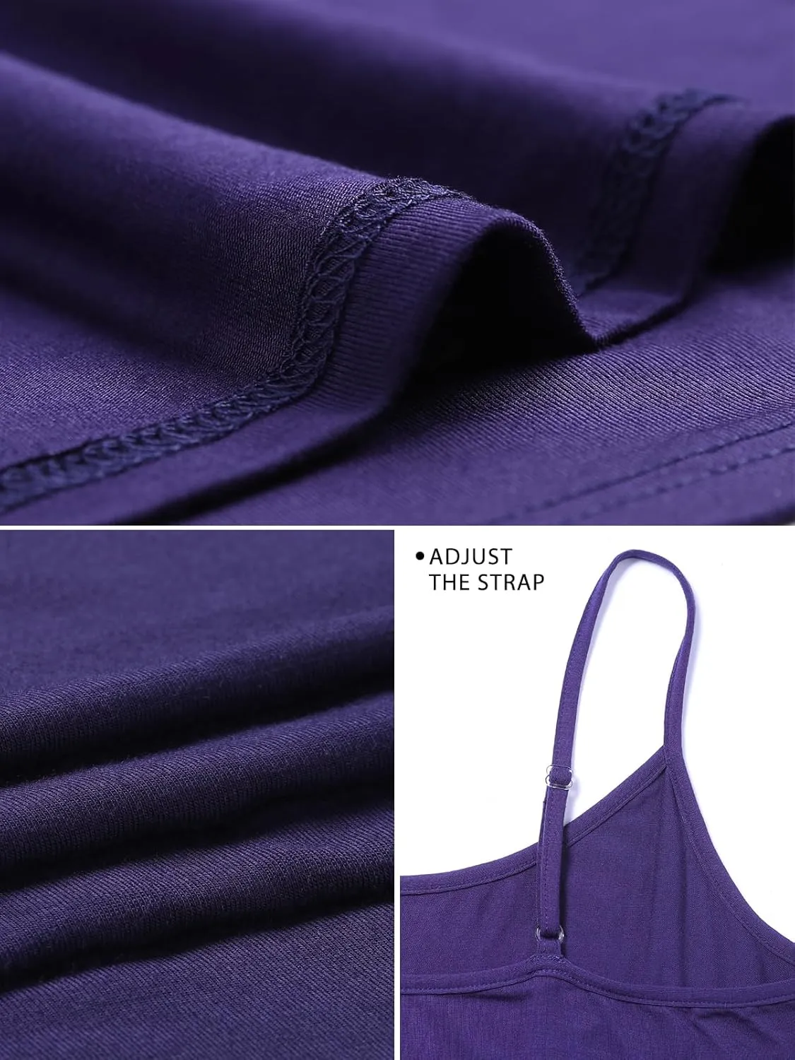 4-Piece Womens Camisole Tops Basic Undershirts Adjustable Spaghetti Tanks