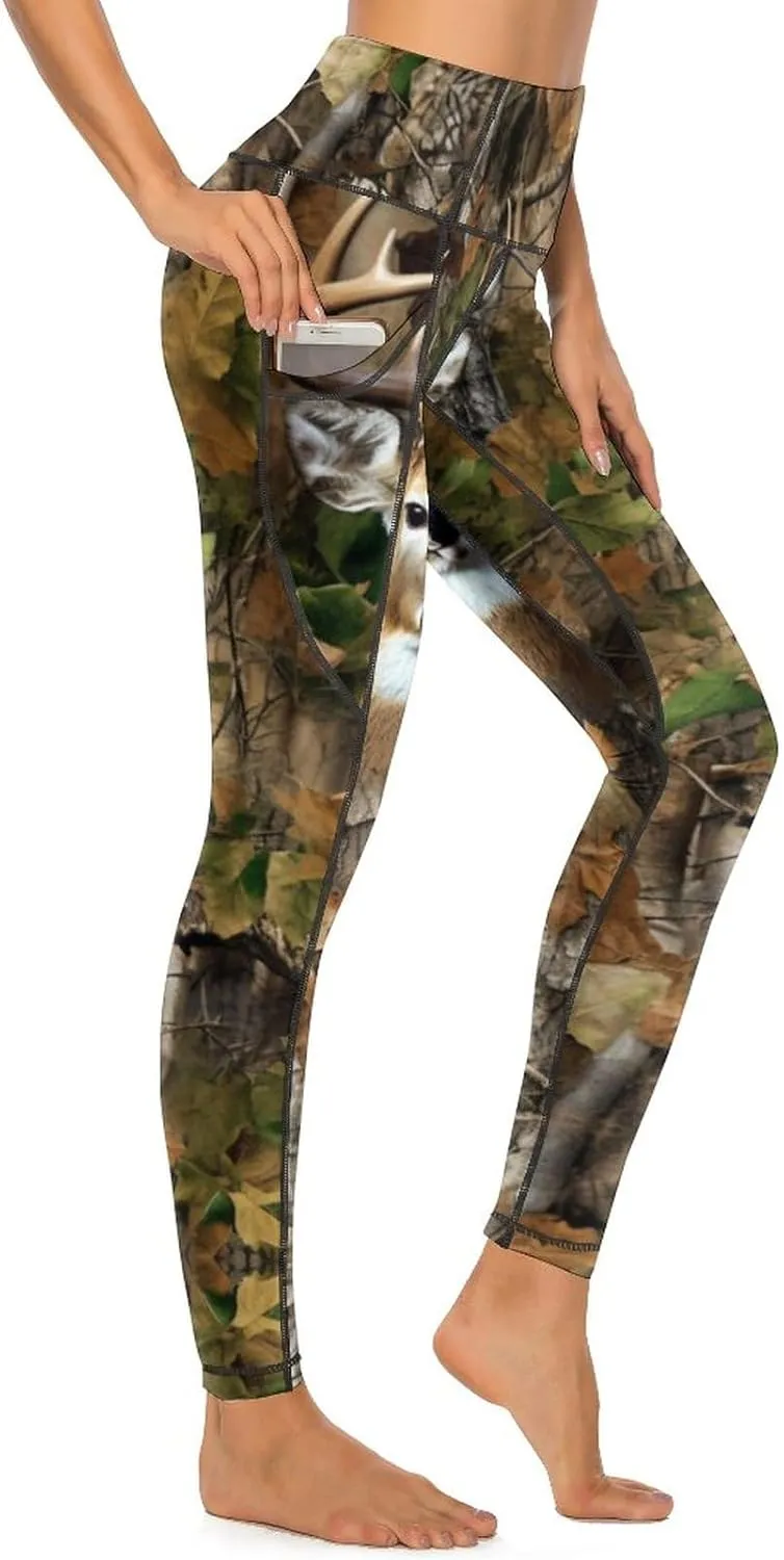 80s Women's High Waist Tummy Control Yoga Pants 90s with Pockets Sports Fitness Leggings