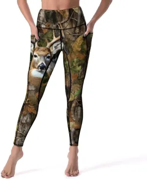80s Women's High Waist Tummy Control Yoga Pants 90s with Pockets Sports Fitness Leggings