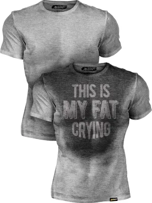 Actizio Men's Workout Shirt Sweat Activated Motivational Exercise Gym Moisture Wicking Fitness - This is My Fat Crying