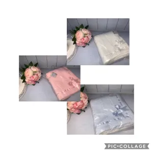 “Angel” Cable Knit Blanket with Bow