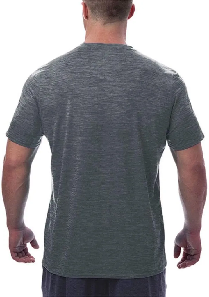 Arctic Cool Mens V-Neck Instant Cooling Moisture Wicking Performance UPF 50  Short Sleeve Workout Shirt
