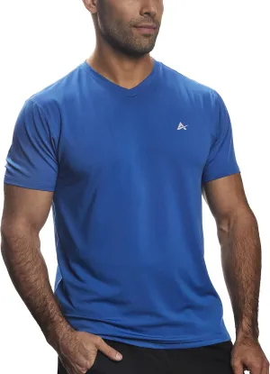 Arctic Cool Mens V-Neck Instant Cooling Moisture Wicking Performance UPF 50  Short Sleeve Workout Shirt