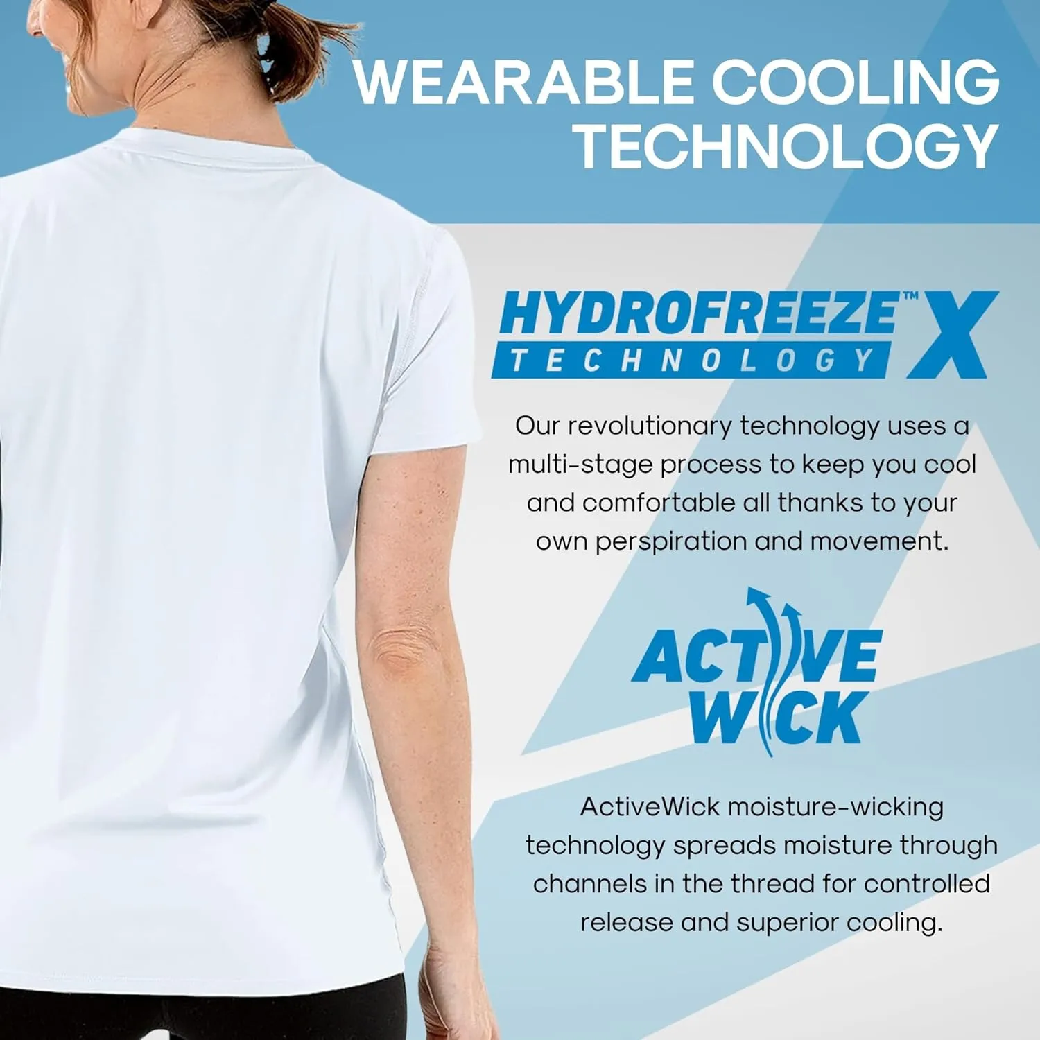 Arctic Cool Women's V-Neck Instant Cooling Moisture Wicking Performance UPF 50  Short Sleeve Workout Shirt