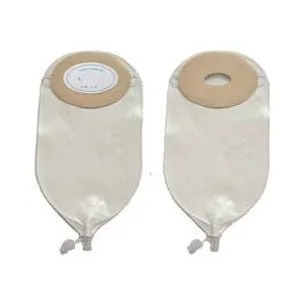 BX/10 - Nu-Flex Oval Urinary Pouch Custom 3/4" x 1-3/8" Opening Barrier #46 Deep Convexity With Flutter Valve