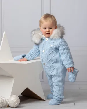 Caramelo Fleece Lined Diamond Knit Snowsuit
