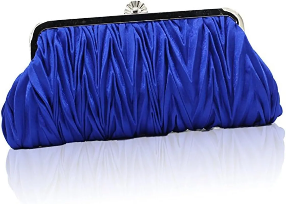 Clutch Bag Satin Pleated Bag Party Bag for Wedding Grace Handbag Dinner Party