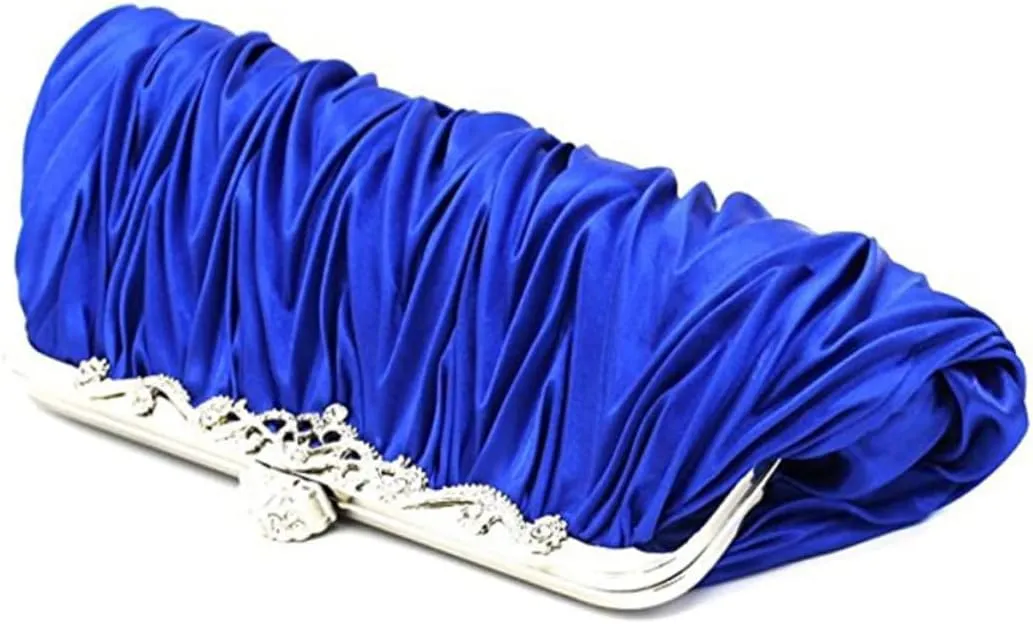 Clutch Bag Satin Pleated Bag Party Bag for Wedding Grace Handbag Dinner Party