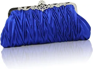 Clutch Bag Satin Pleated Bag Party Bag for Wedding Grace Handbag Dinner Party