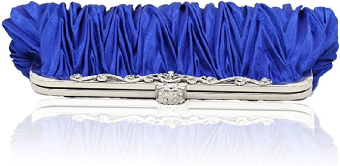 Clutch Bag Satin Pleated Bag Party Bag for Wedding Grace Handbag Dinner Party