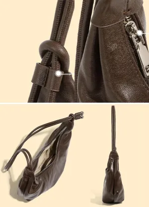 Croissant Crossbody Purses for Women Trendy Vintage Satchel Shoulder Bag Ladies Underarm Hobo Handag with Adjustable Strap