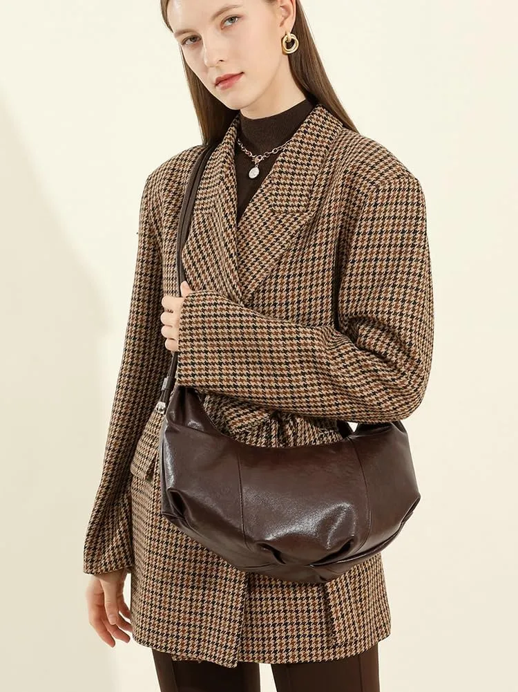 Croissant Crossbody Purses for Women Trendy Vintage Satchel Shoulder Bag Ladies Underarm Hobo Handag with Adjustable Strap