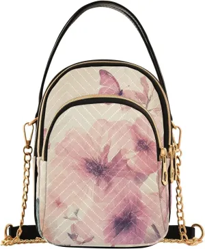 Crossbody Handbags for Women, Shoulder Bag Hobo Crossbody Handbag Casual ToteButterfly Cherry
