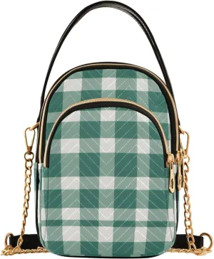 Crossbody Handbags for Women, Shoulder Bag Hobo Crossbody Handbag Casual ToteTartan Green