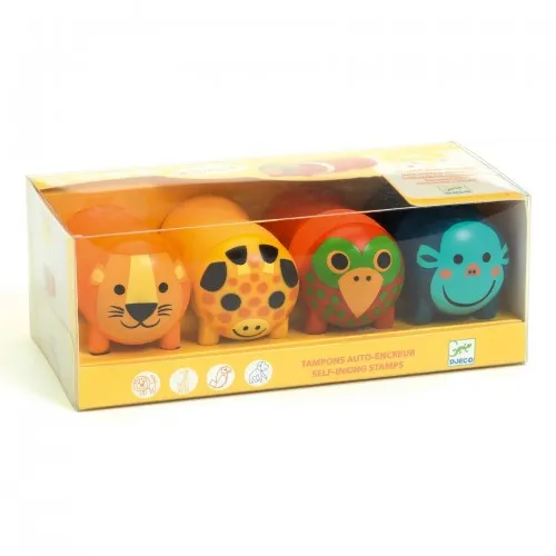 Djeco Arts & Crafts - Stamps For Toddlers Safari Animals