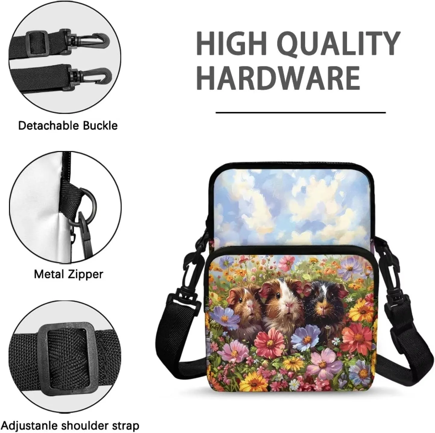Double Layer Crossbody Bag for Women Lightweight Travel Purse Small Messenger Bags Phone Key Wallet Satchel Clutch