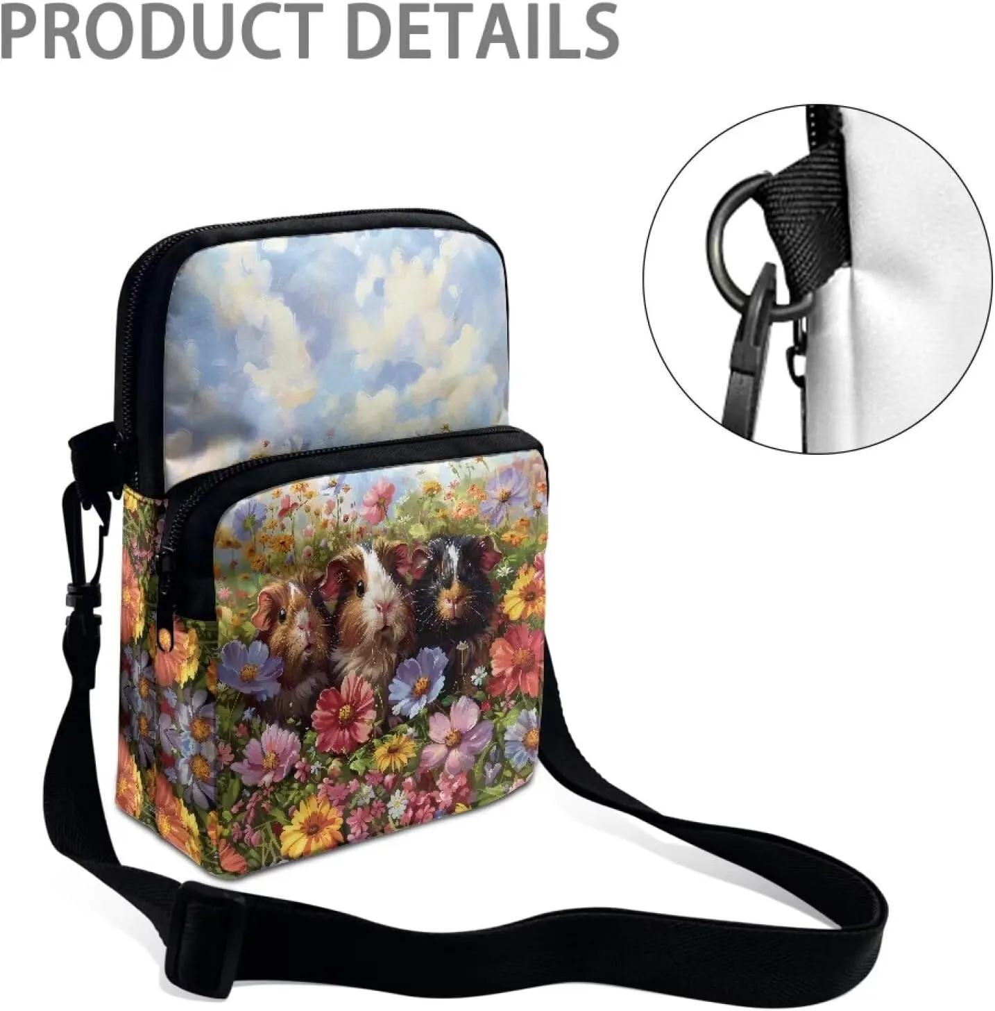 Double Layer Crossbody Bag for Women Lightweight Travel Purse Small Messenger Bags Phone Key Wallet Satchel Clutch