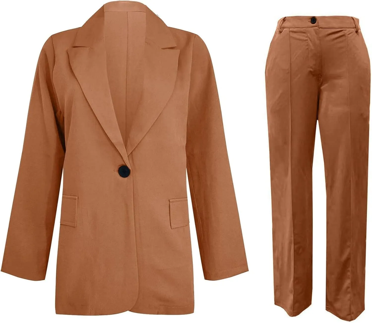 Firzero Plus Size Summer Business Casual Outfits for Women 2 Piece Dressy Work Pants Suits Blazer Jacket Long Pants 2024