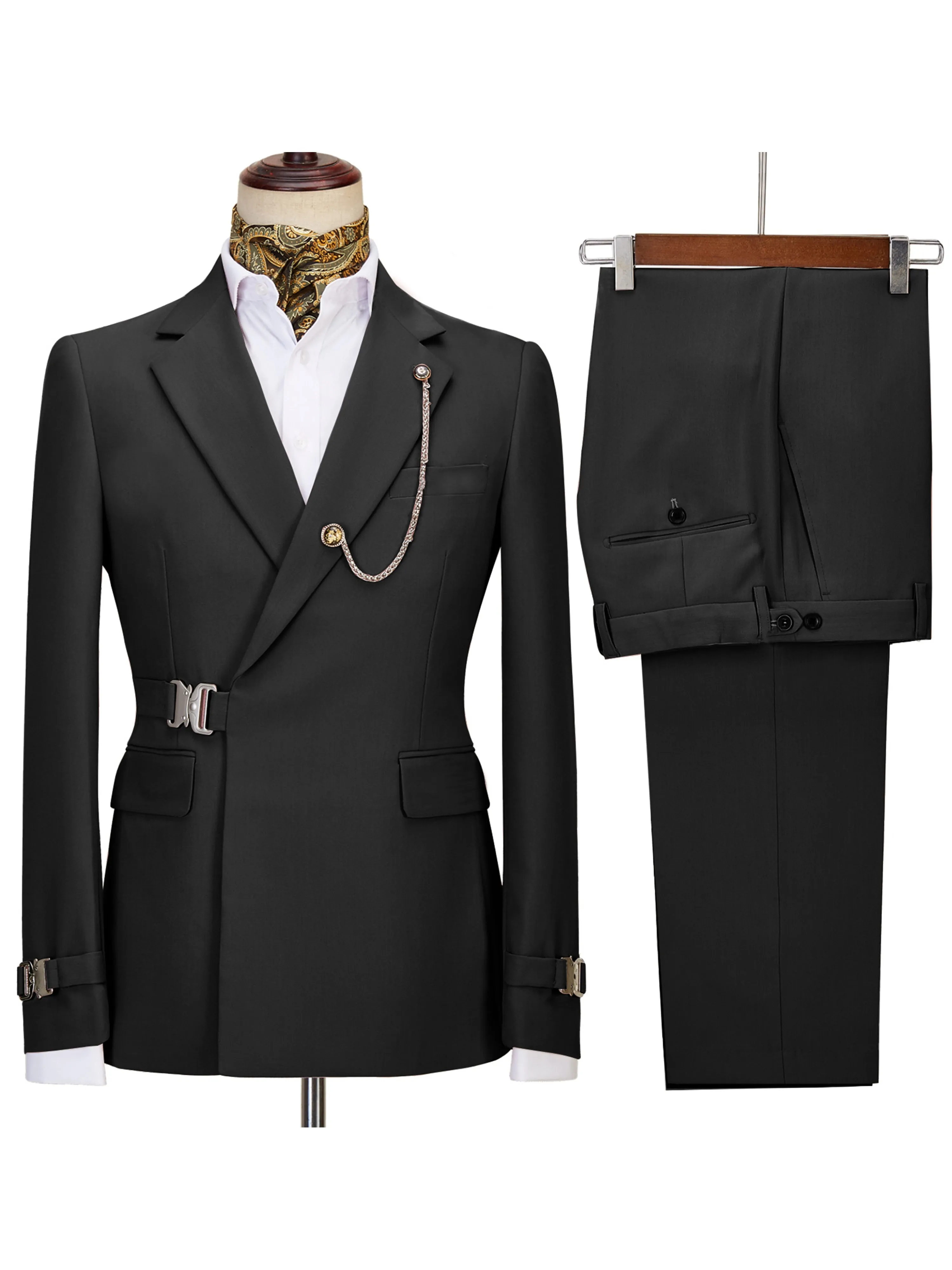 Formal Men's Suits 2 Piece Slim Fit Performance Suit