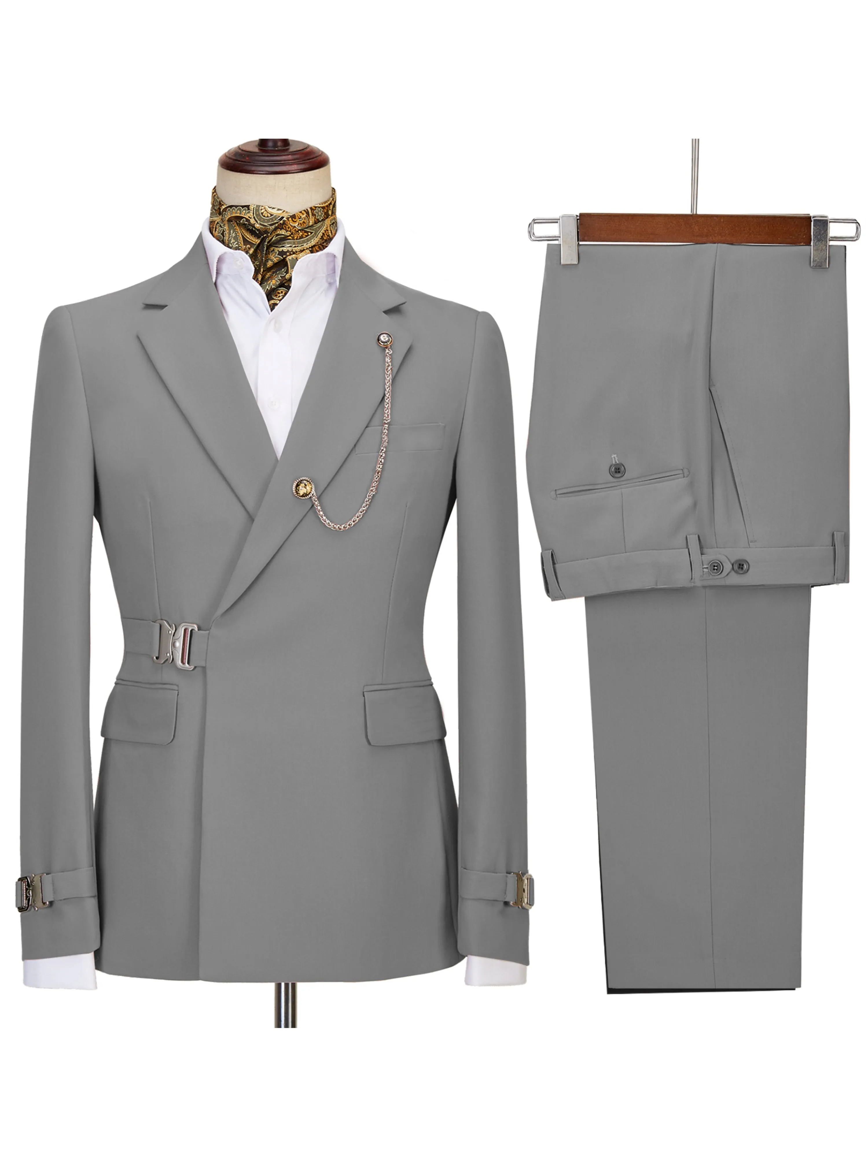 Formal Men's Suits 2 Piece Slim Fit Performance Suit