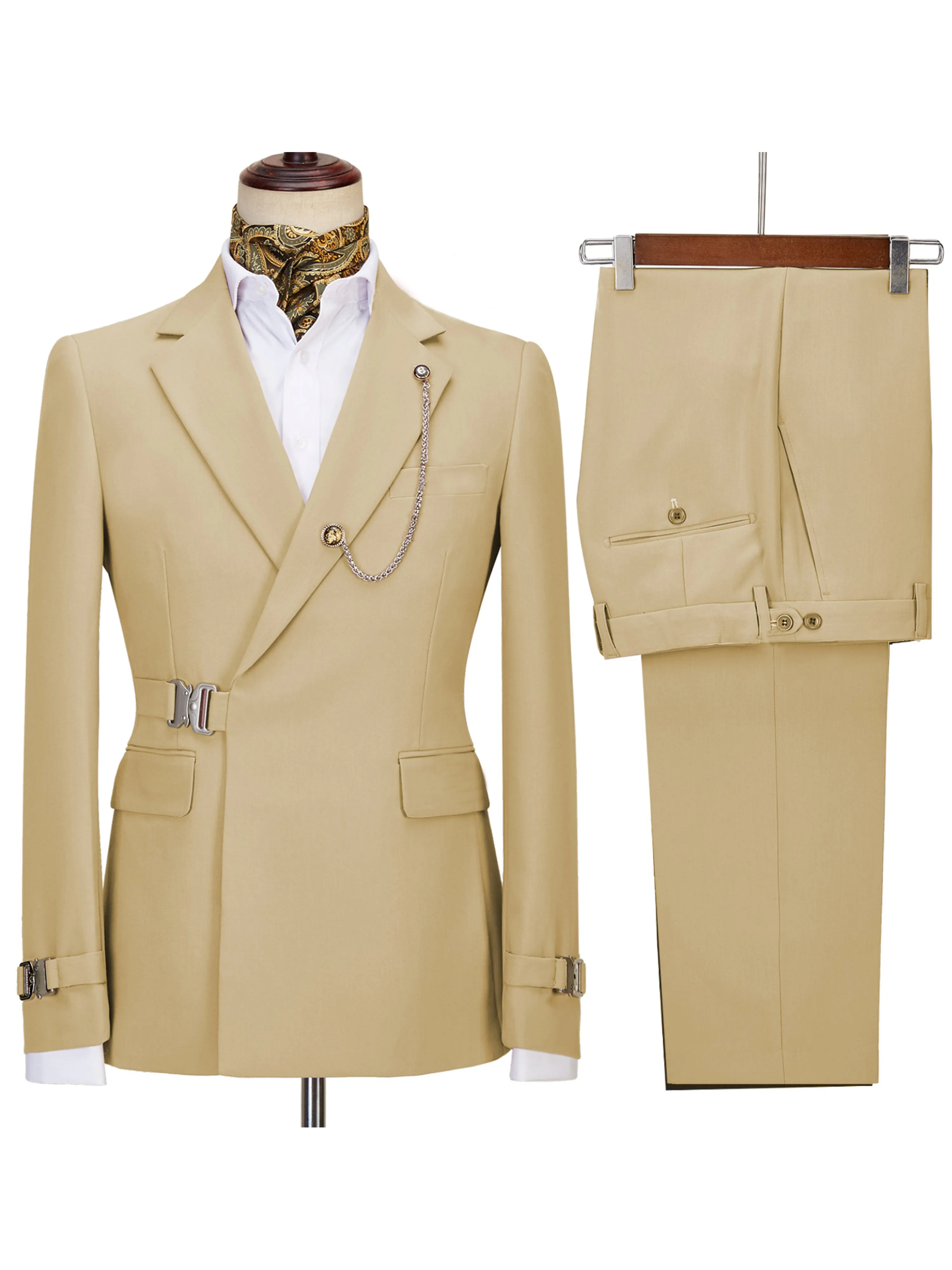 Formal Men's Suits 2 Piece Slim Fit Performance Suit