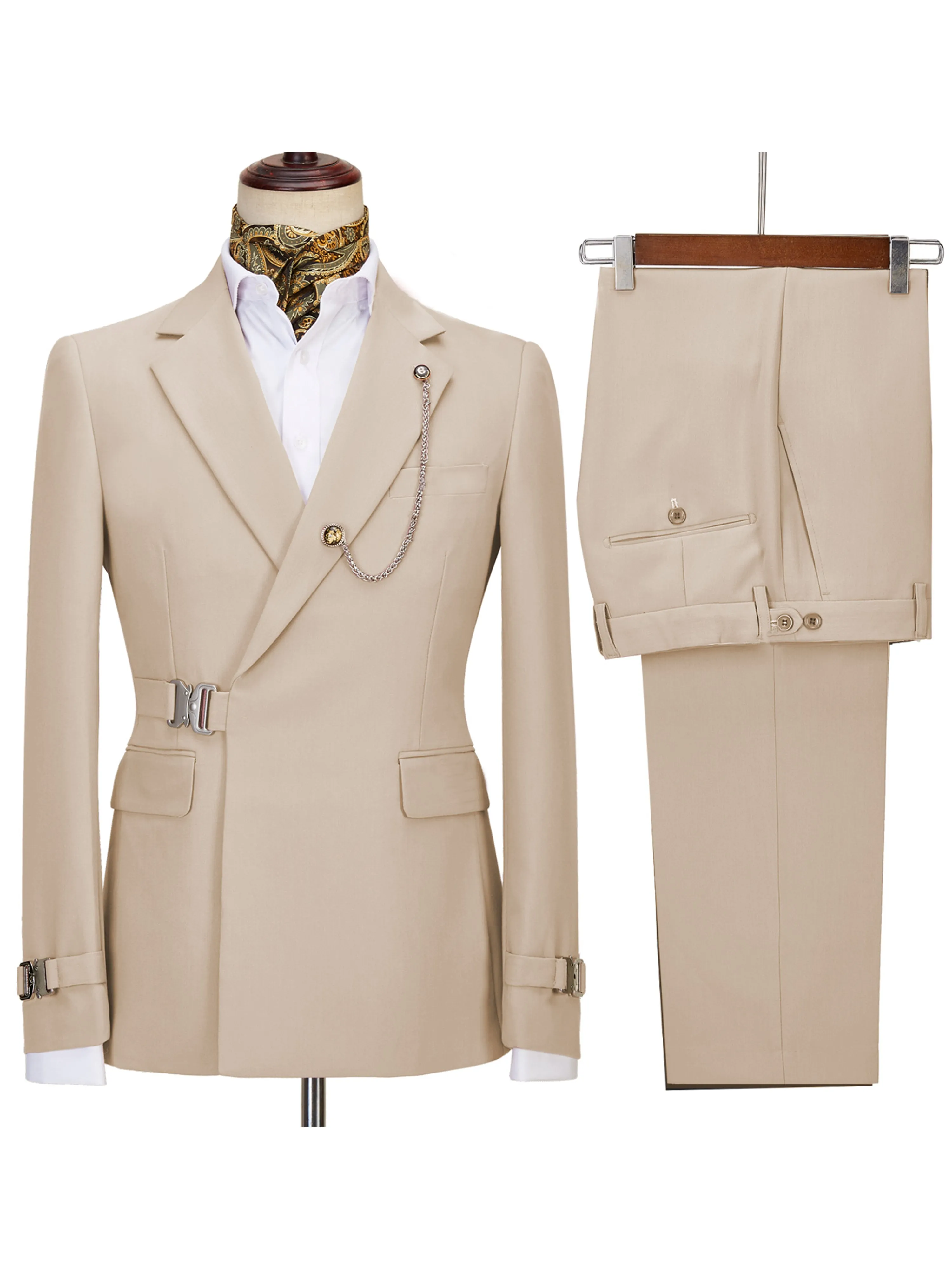 Formal Men's Suits 2 Piece Slim Fit Performance Suit