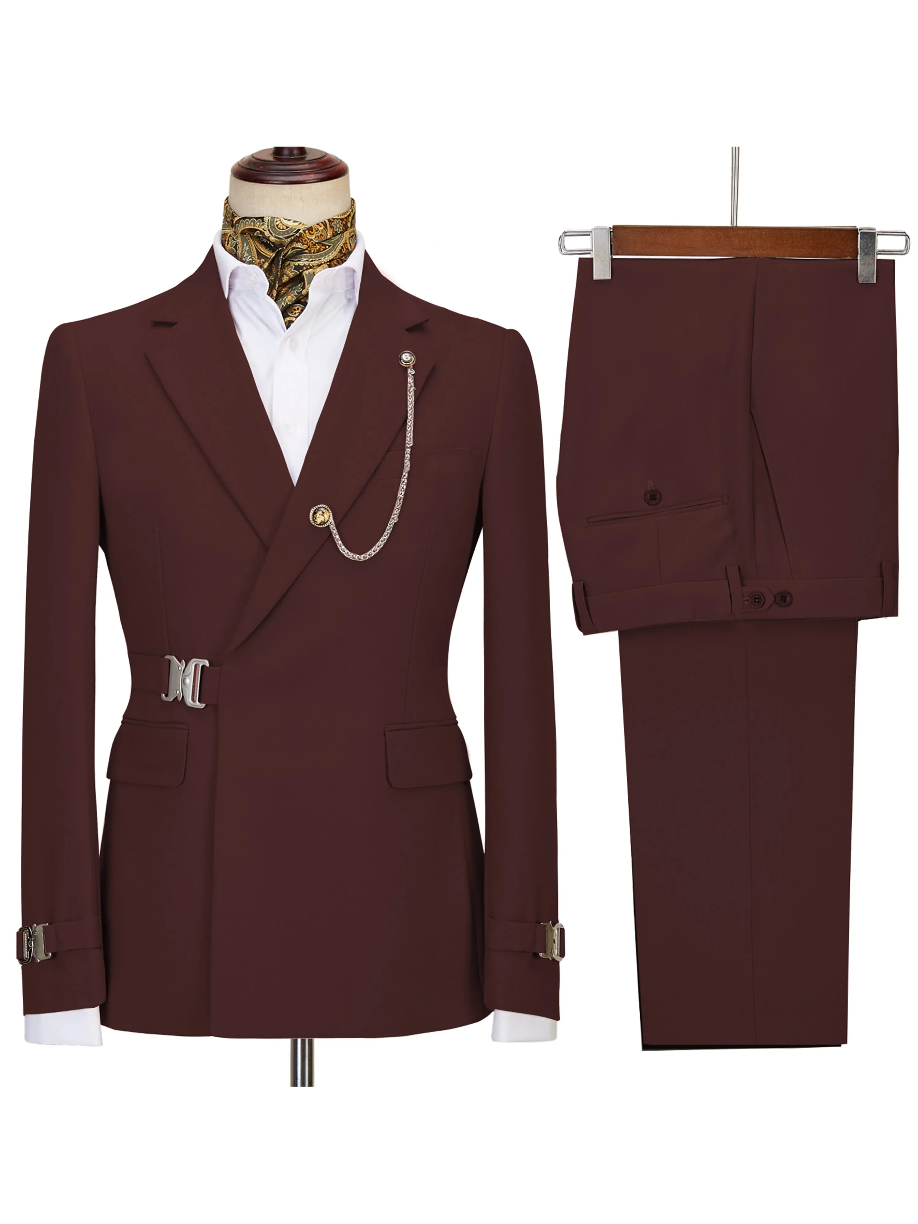 Formal Men's Suits 2 Piece Slim Fit Performance Suit