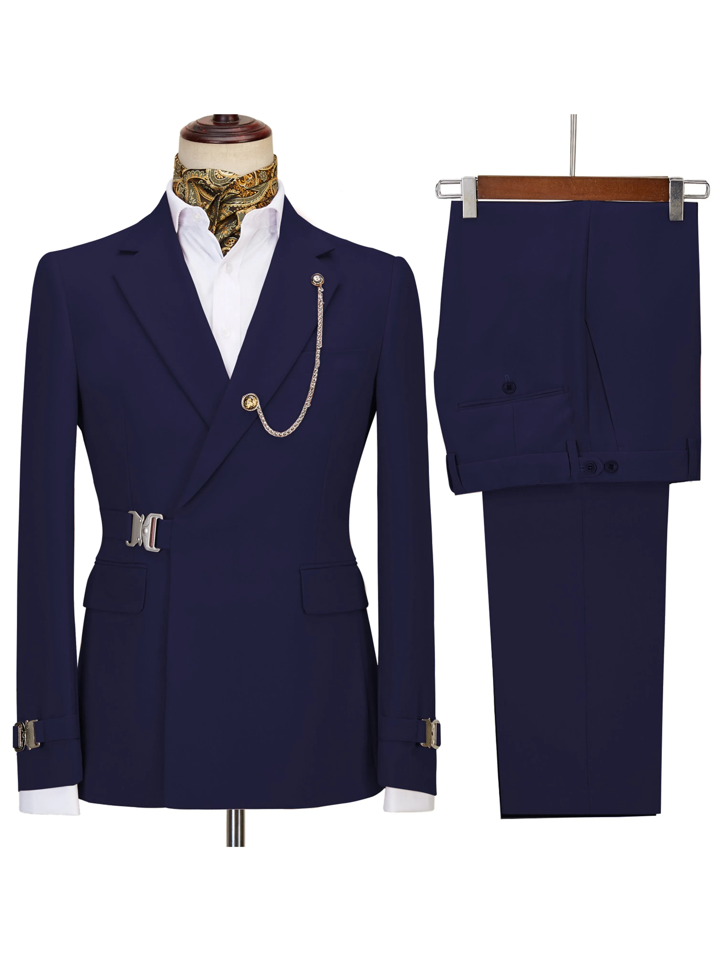 Formal Men's Suits 2 Piece Slim Fit Performance Suit