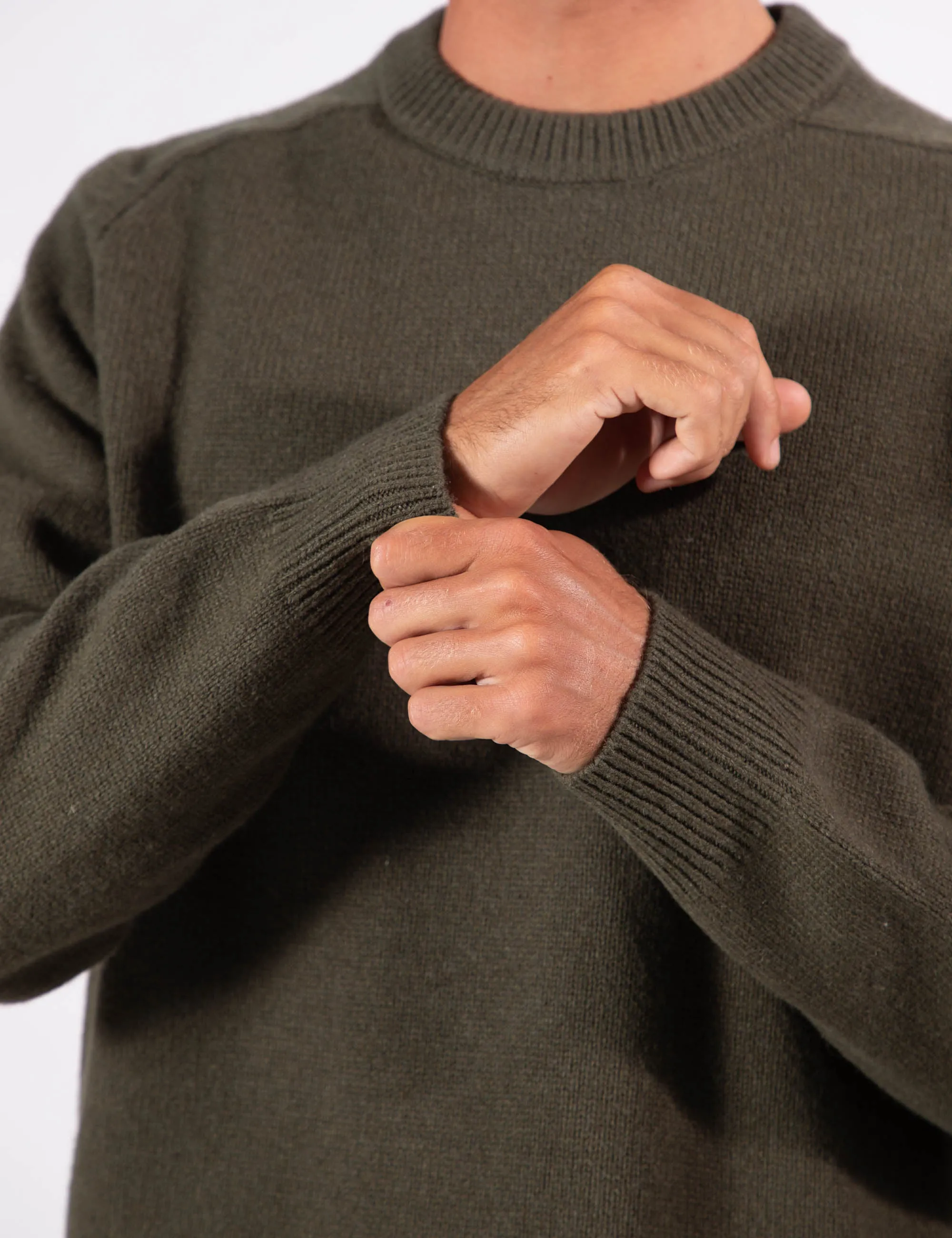 Fred Crew Wool Knit - Fatigue