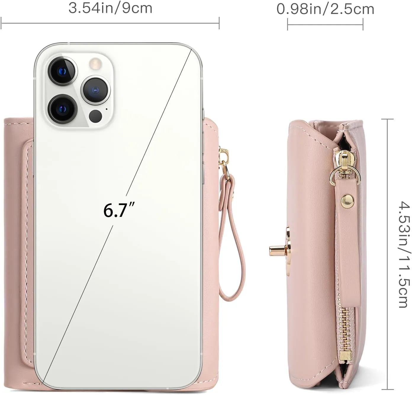 GAEKEAO Small Wallet for Women Leather RFID Blocking Credit Card Holder Organizer Mini Bifold Cute Purse with Zipper Coin Pocket