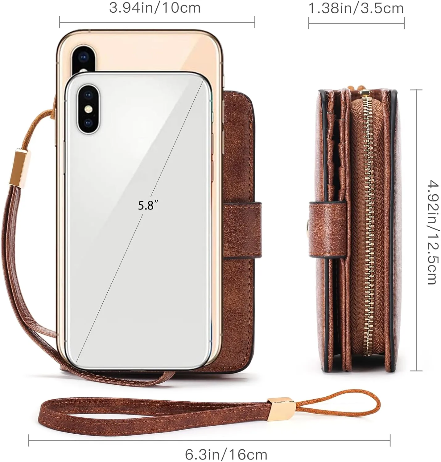GAEKEAO Small Wallet for Women RFID Blocking Leather Wristlet Purse Bifold Ladies Wallet Credit Card Holder with ID Window