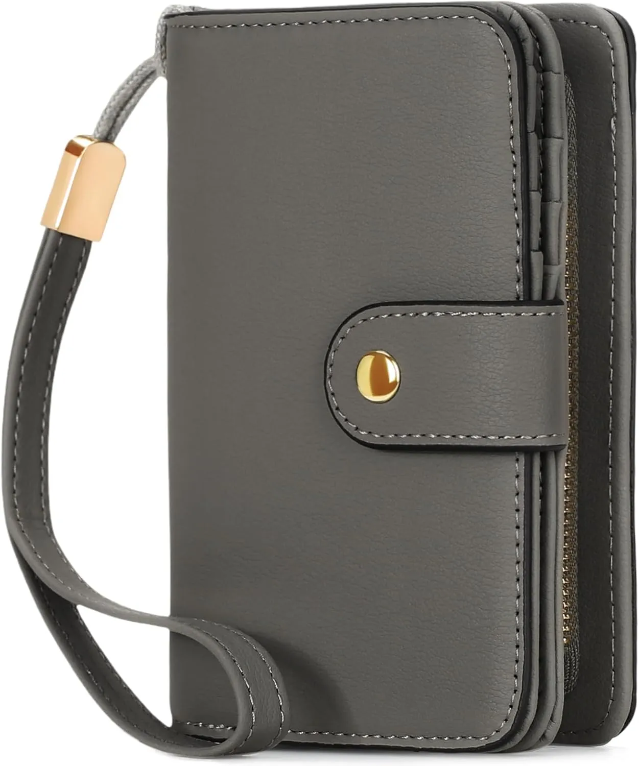 GAEKEAO Small Wallet for Women RFID Blocking Leather Wristlet Purse Bifold Ladies Wallet Credit Card Holder with ID Window