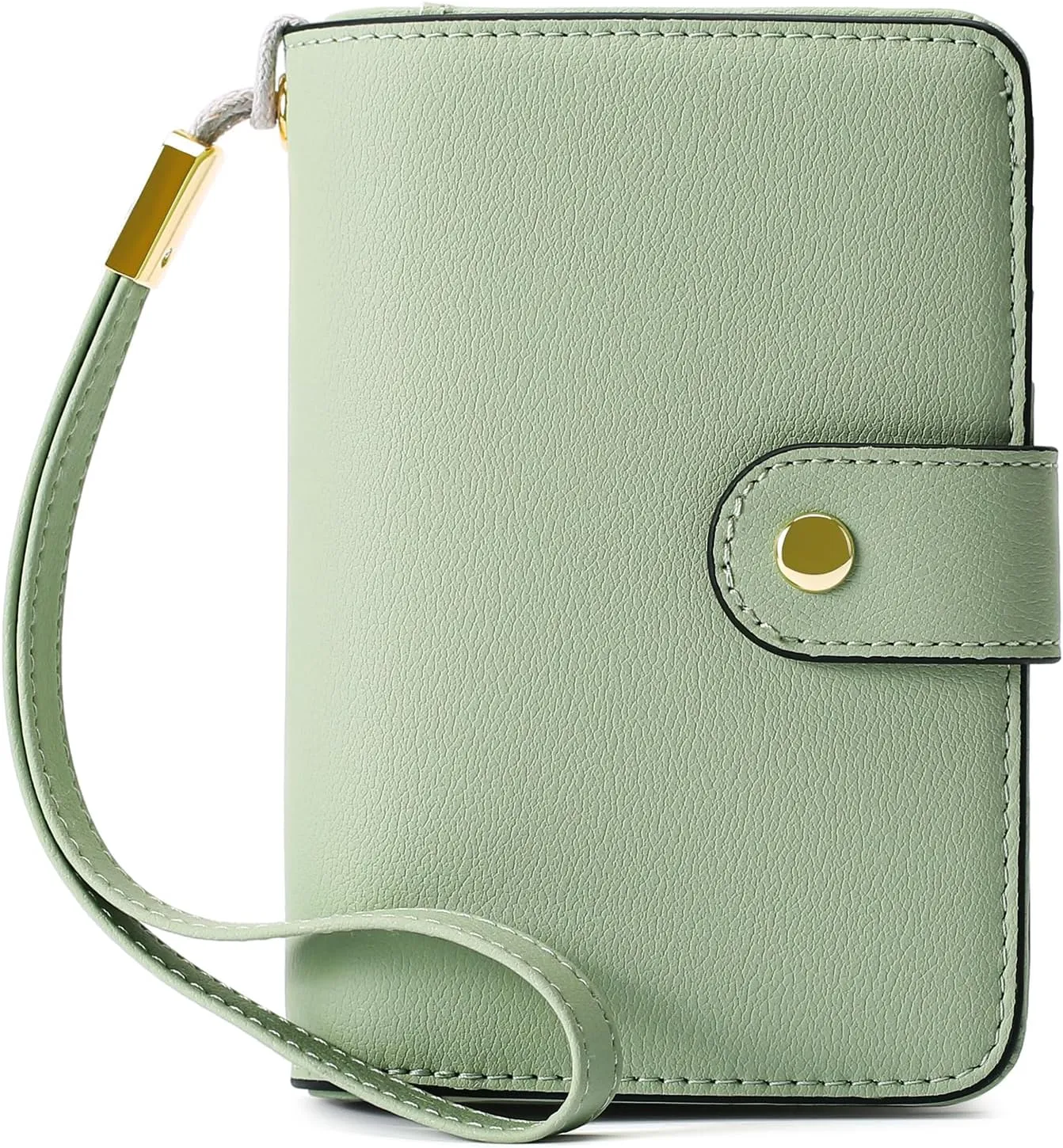 GAEKEAO Small Wallet for Women RFID Blocking Leather Wristlet Purse Bifold Ladies Wallet Credit Card Holder with ID Window