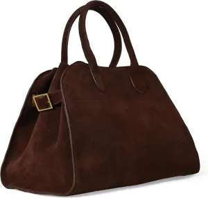 Genuine Leather Suede Tote Bag for Women 2024, Vintage Large Capacity Suede Shoulder Slouchy Hobo Handbags Purse