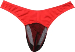 GIERIDUC Men's Boxer Brief Underwear Support Pouch Mens Open Front Boxer Briefs Male Panties with Pouch Mens Skimpy Swimwear