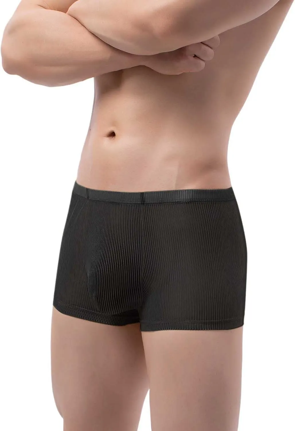 GIERIDUC Men's See Through Underwear Matching Christmas Underwear Couples Men Underwear Boxer Brief High Waisted Male Thong