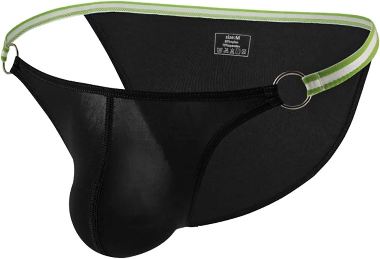 GIERIDUC Men's Sexy Transprant Thong Underwear Mens Thermal Underwear Sets Mens Bikini Pouch Underwear Warm Underwear for Men