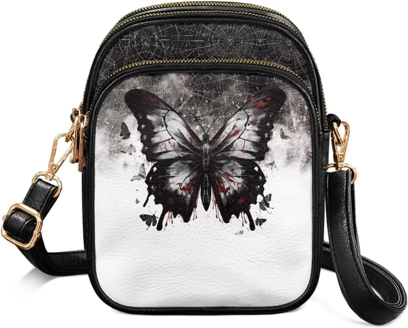 GIFTPUZZ Cross Body Bag for Women Soft Leather Wallet Phone Bag with Multi Pockets 6.74 * 3.08 * 8.46 inches