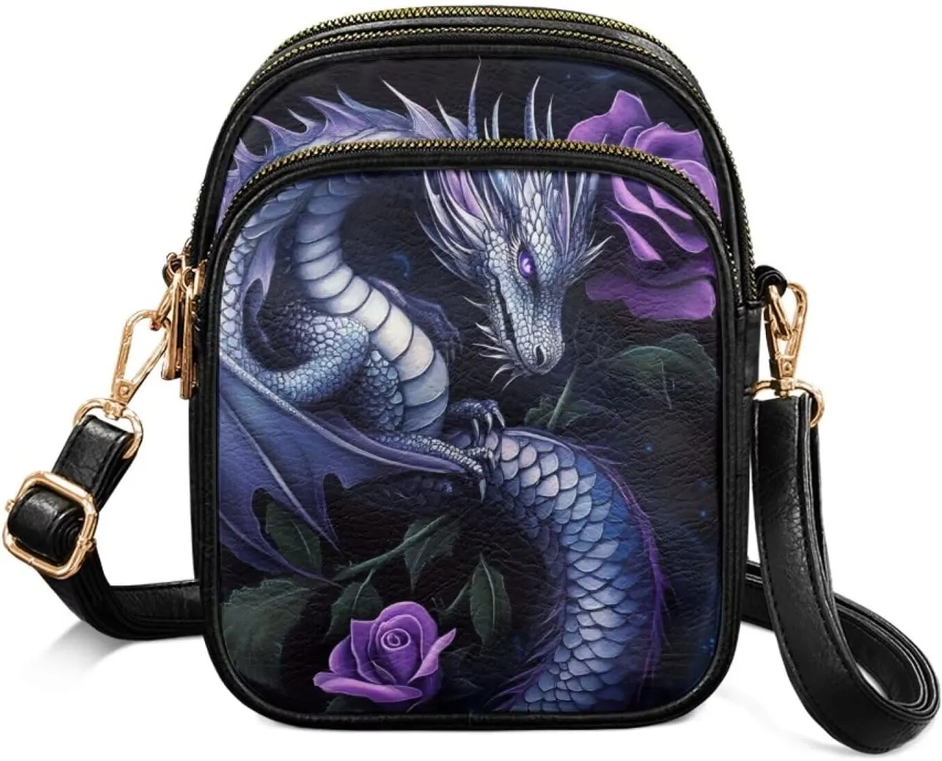 GIFTPUZZ Crossbody Purses for Women Medium Soft Leathe Bag with 3 Pockets Adjustable Strap and Internal Zipper Pocket