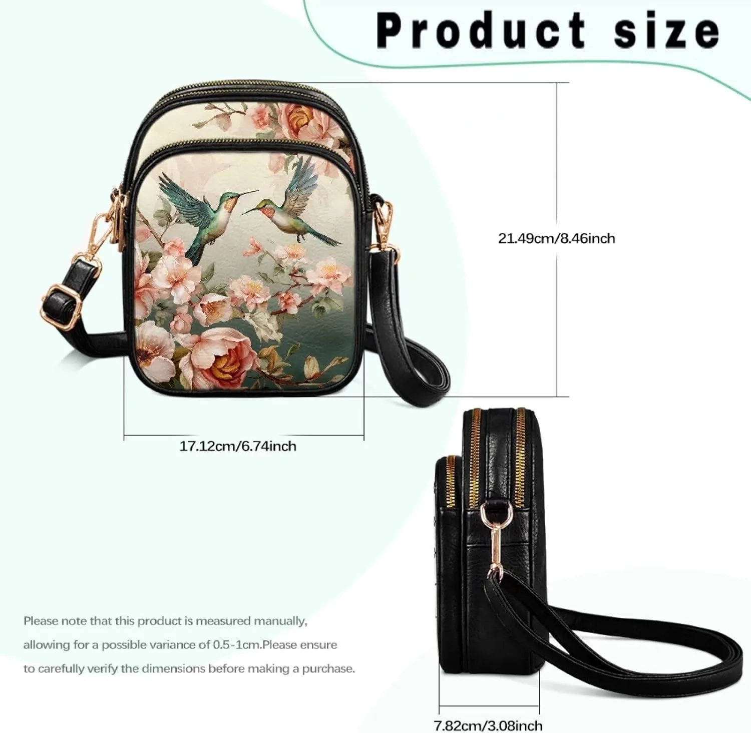 GIFTPUZZ Leather Crossbody Bags for Women Ladies Sling Handbags Medium Cross body Purses Handbags Soft