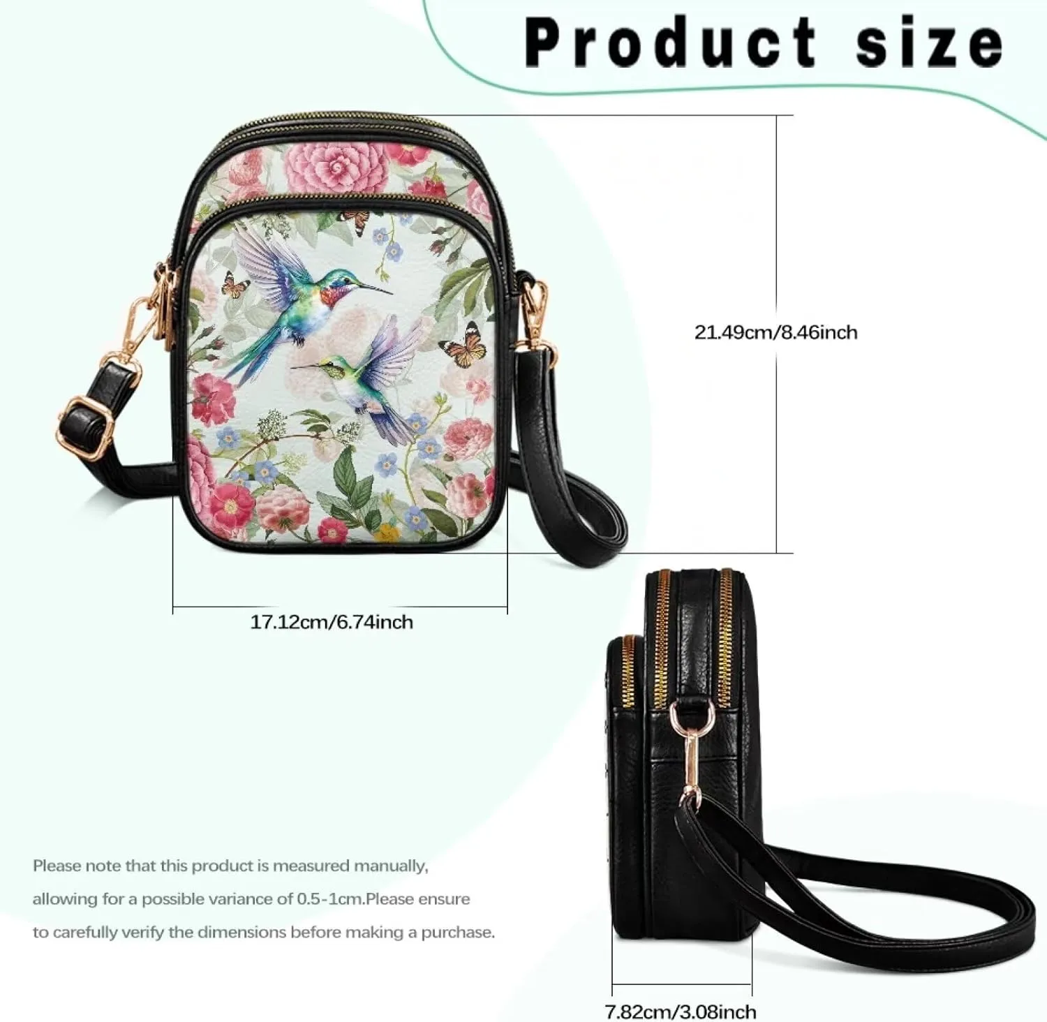 GIFTPUZZ Leather Crossbody Bags for Women Ladies Sling Handbags Medium Cross body Purses Handbags Soft