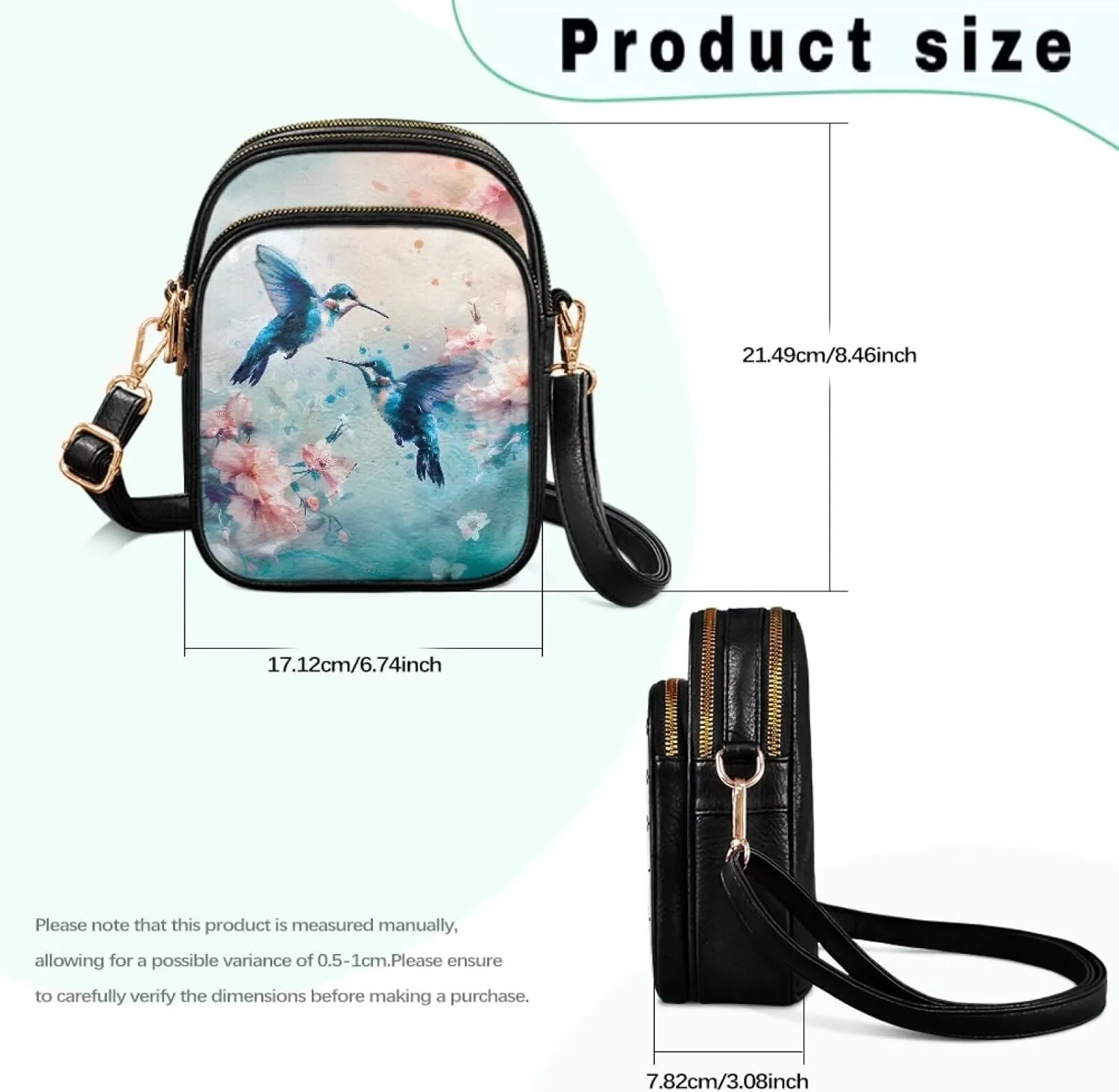 GIFTPUZZ Leather Crossbody Bags for Women Ladies Sling Handbags Medium Cross body Purses Handbags Soft