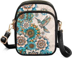 GIFTPUZZ Leather Crossbody Bags for Women Ladies Sling Handbags Medium Cross body Purses Handbags Soft