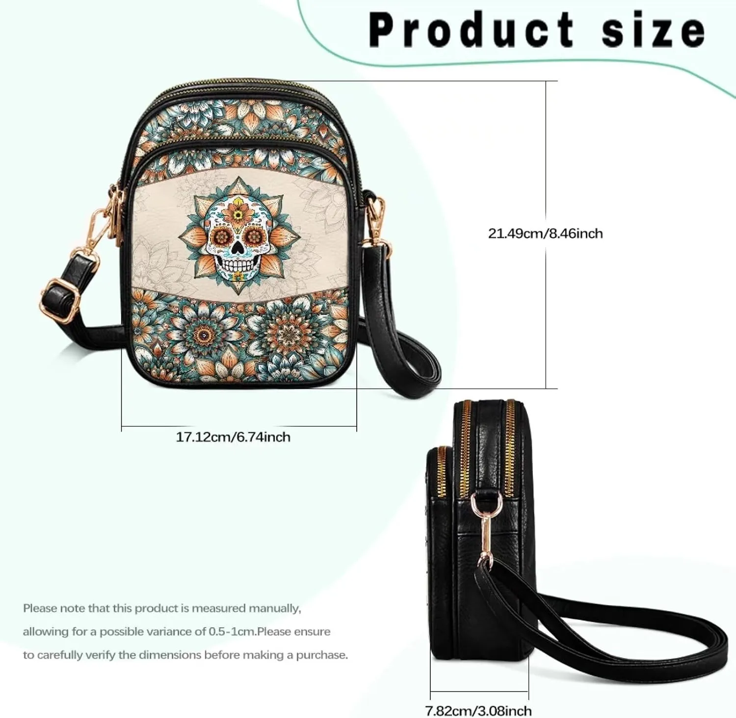 GIFTPUZZ Small Sling Bag for Women Cross Body Bag Leather Wallet for Women Work Travel Anti Theft