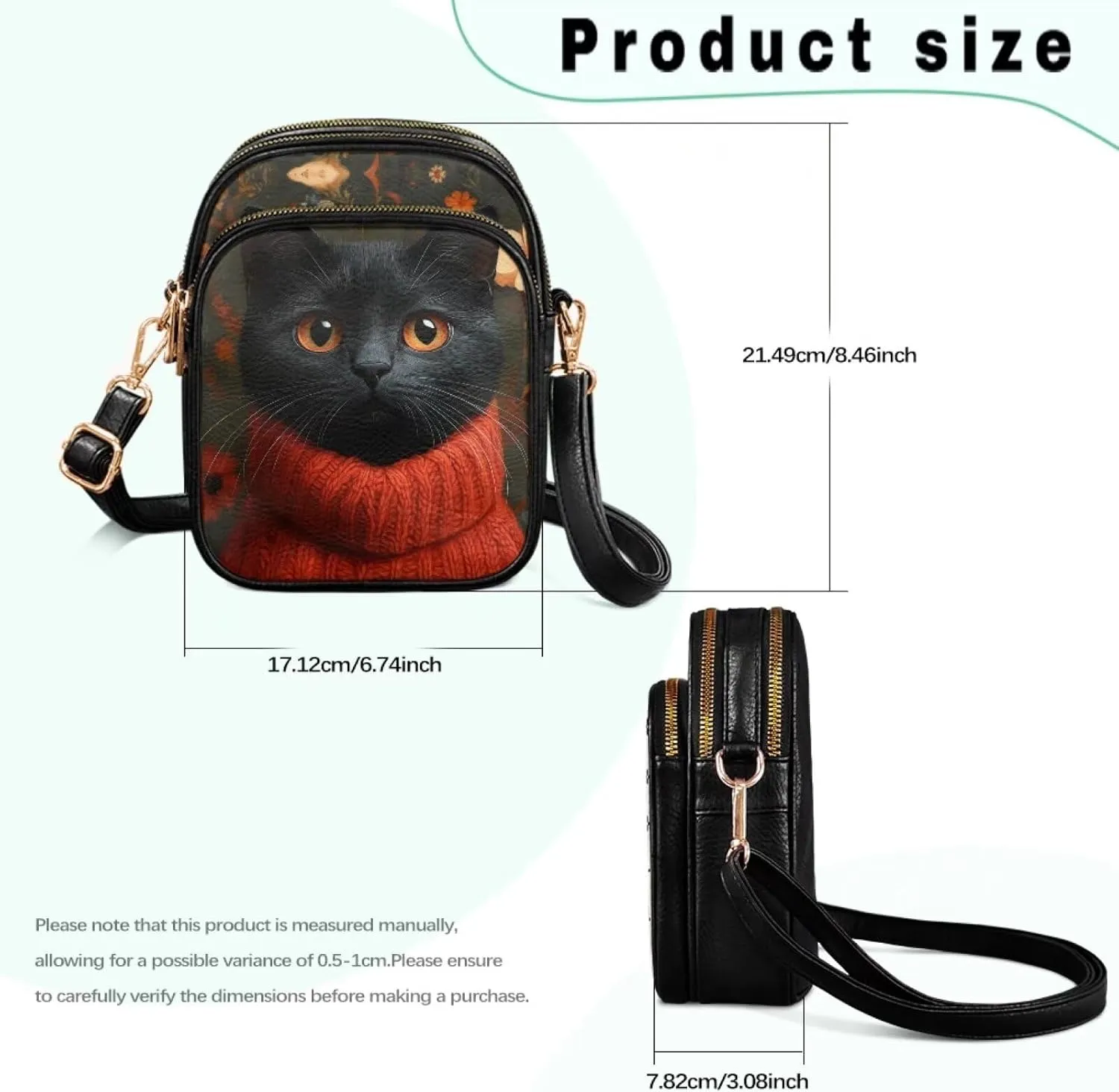 GIFTPUZZ Small Sling Bag for Women Cross Body Bag Leather Wallet for Women Work Travel Anti Theft