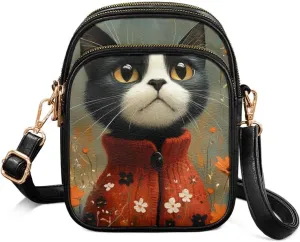 GIFTPUZZ Small Sling Bag for Women Cross Body Bag Leather Wallet for Women Work Travel Anti Theft