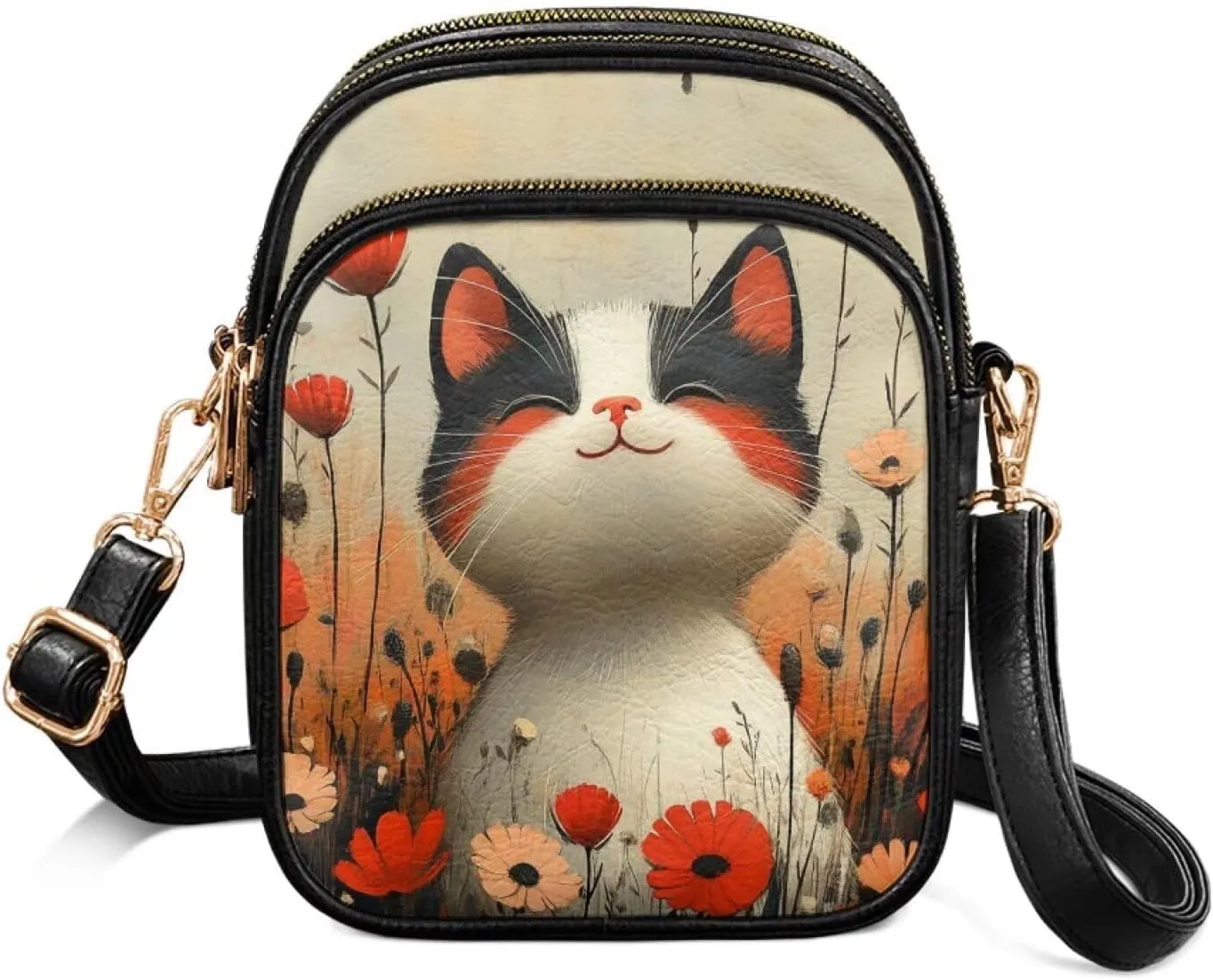GIFTPUZZ Small Sling Bag for Women Cross Body Bag Leather Wallet for Women Work Travel Anti Theft