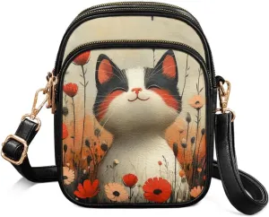 GIFTPUZZ Small Sling Bag for Women Cross Body Bag Leather Wallet for Women Work Travel Anti Theft